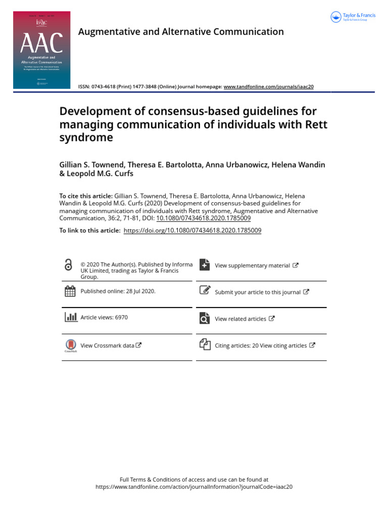 Development of Consensus-Based Guidelines For Managing Communication of ...