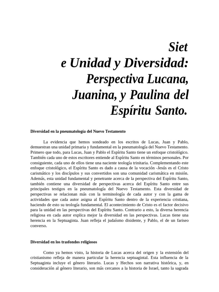 Espíritu, Escritura y Teología - Cap. 7 (Roger Stronstad) | PDF | Pablo ...