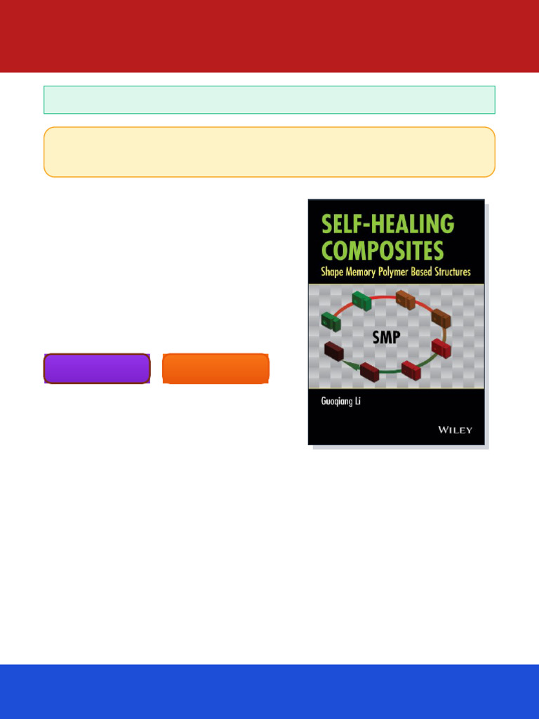 Self Healing Composites Shape Memory Polymer Based Structures 1st ...