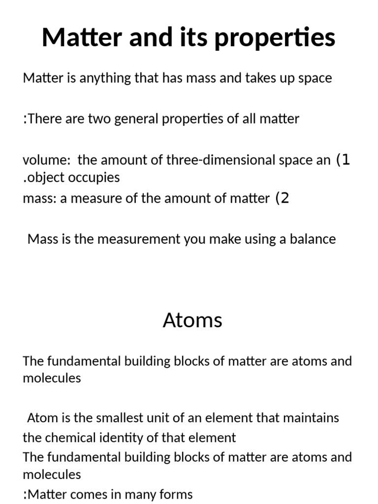 Matter and Its Properties 2 | PDF | Chemical Substances | Chemical ...
