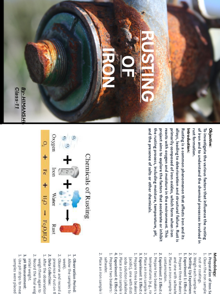Factors Influencing Iron Rusting | PDF | Rust | Iron