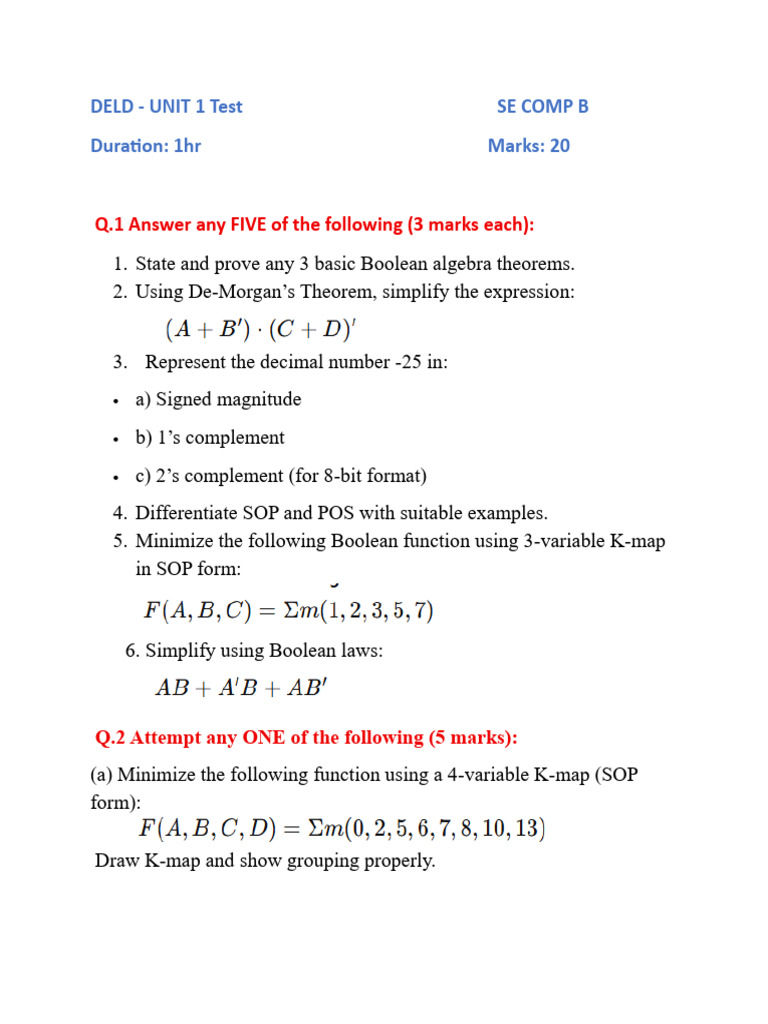 Deld Test1 | PDF
