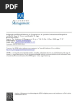 Download Religiosity and Ethical Behavior in Organizations a Symbolic Interactionist Perspective by Dan Patacsil SN96088350 doc pdf