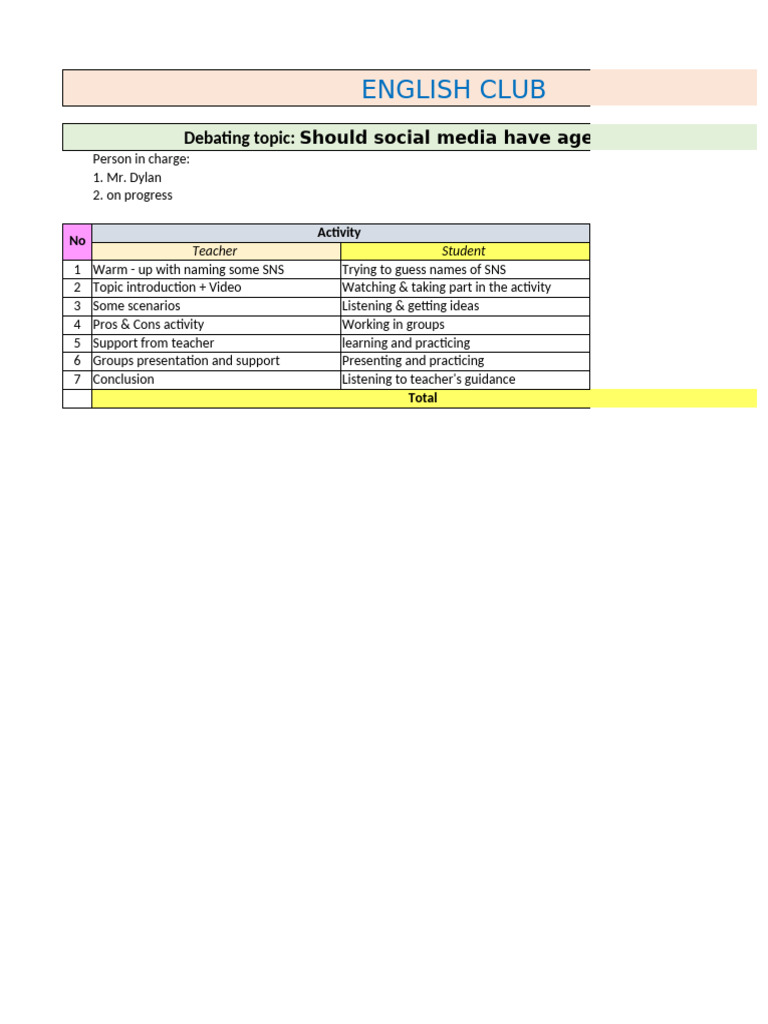 Social Media Age Restrictions Debate Plan | PDF