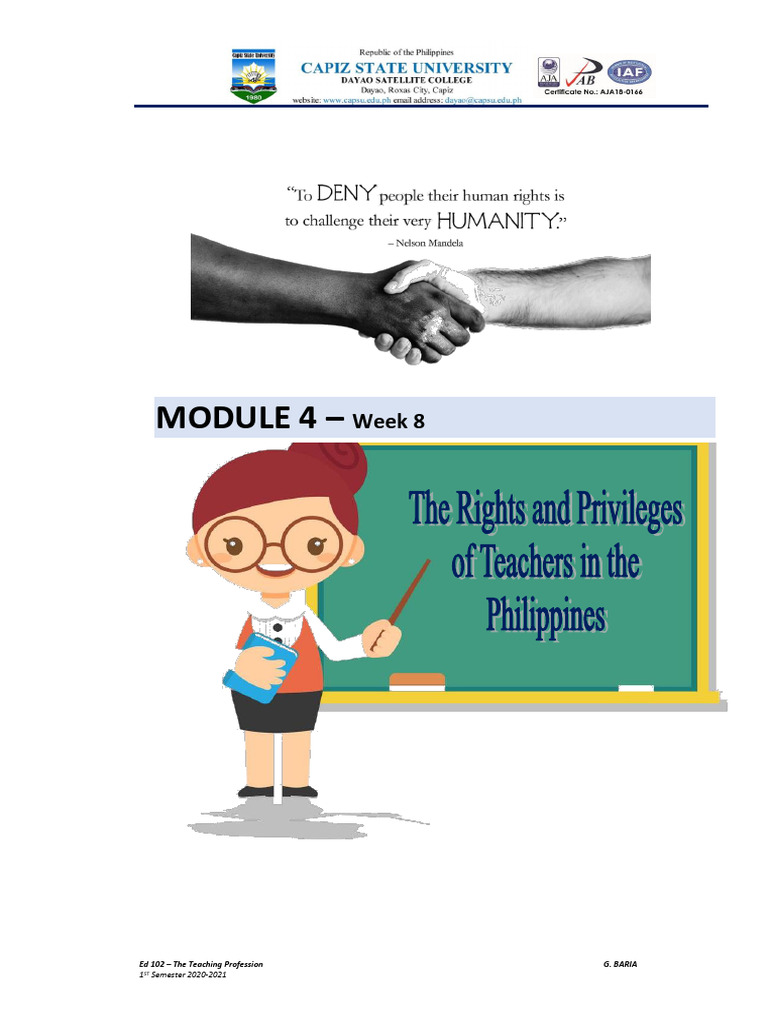 Rights and Privileges of Filipino Teachers | PDF | Cost Of Living ...