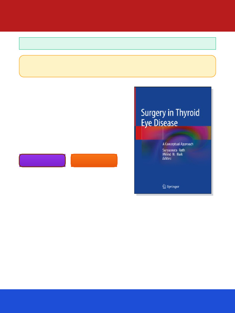 Surgery in Thyroid Eye Disease A Conceptual Approach Suryasnata Rath ...