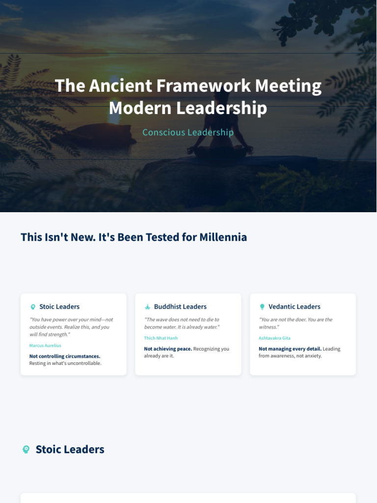 The Ancient Framework Meeting Modern Leadership_ Conscious Leadership ...