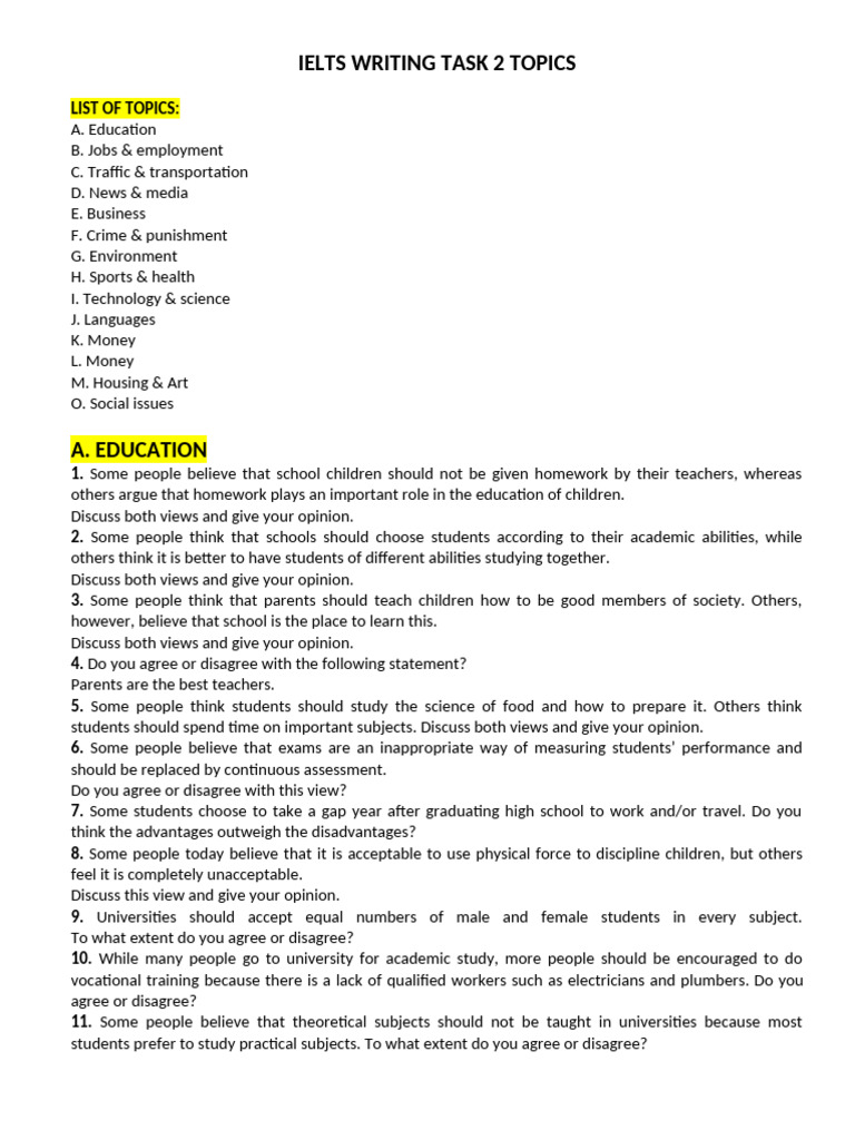 IELTS Writing Task 2 Topic Guide | PDF | Prison | Crimes