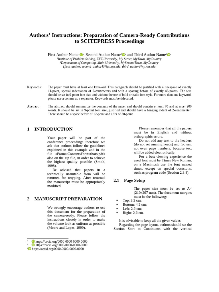 Camera-Ready Paper Submission Guidelines | PDF | Typefaces | Paragraph
