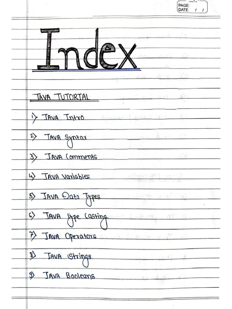 Sai Java Handwritten Notes | PDF
