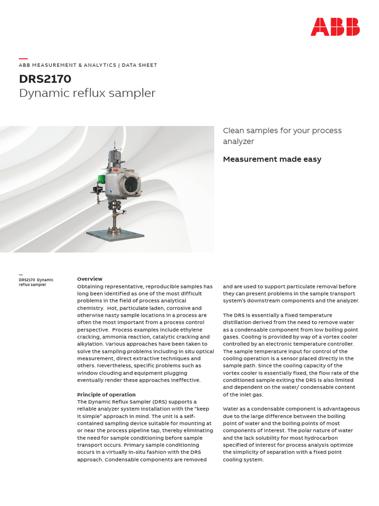 DS DRS2170-En D (Reflux Sampler Probe) | PDF | Gas Chromatography | Water