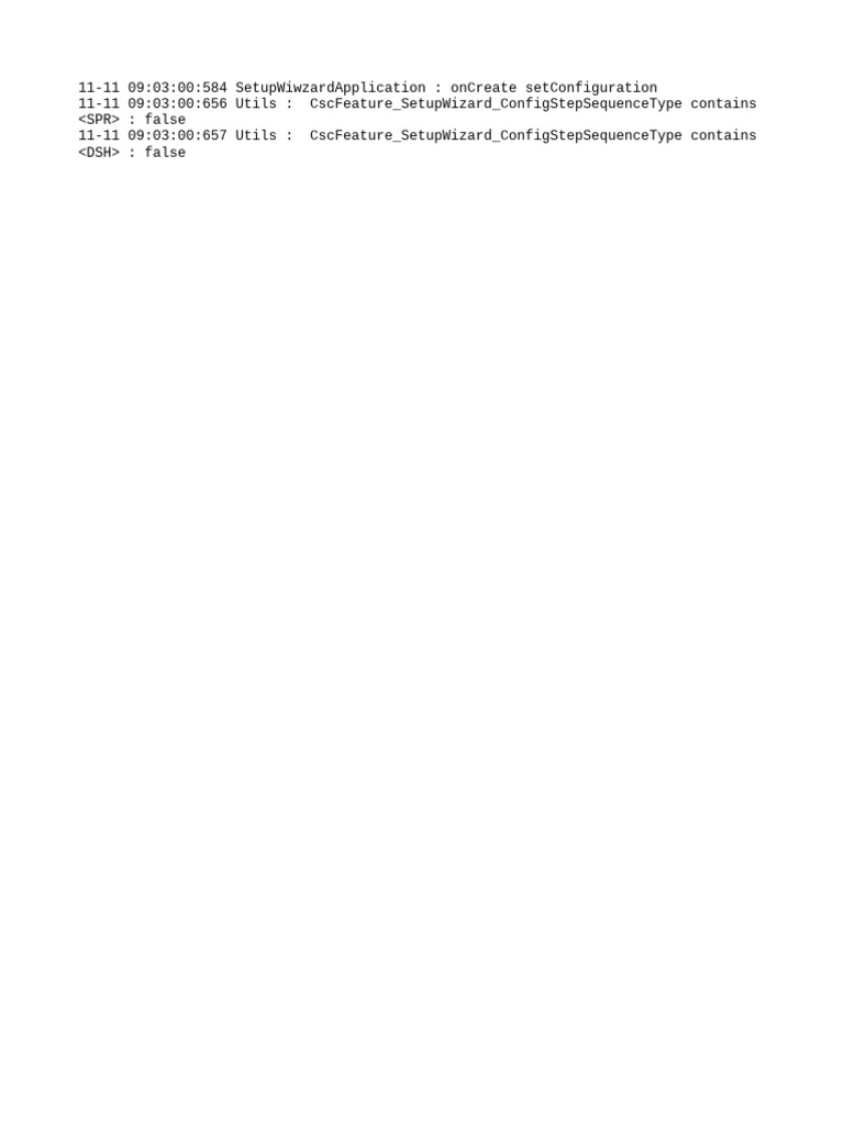 Setup Wizard Configuration Logs | PDF