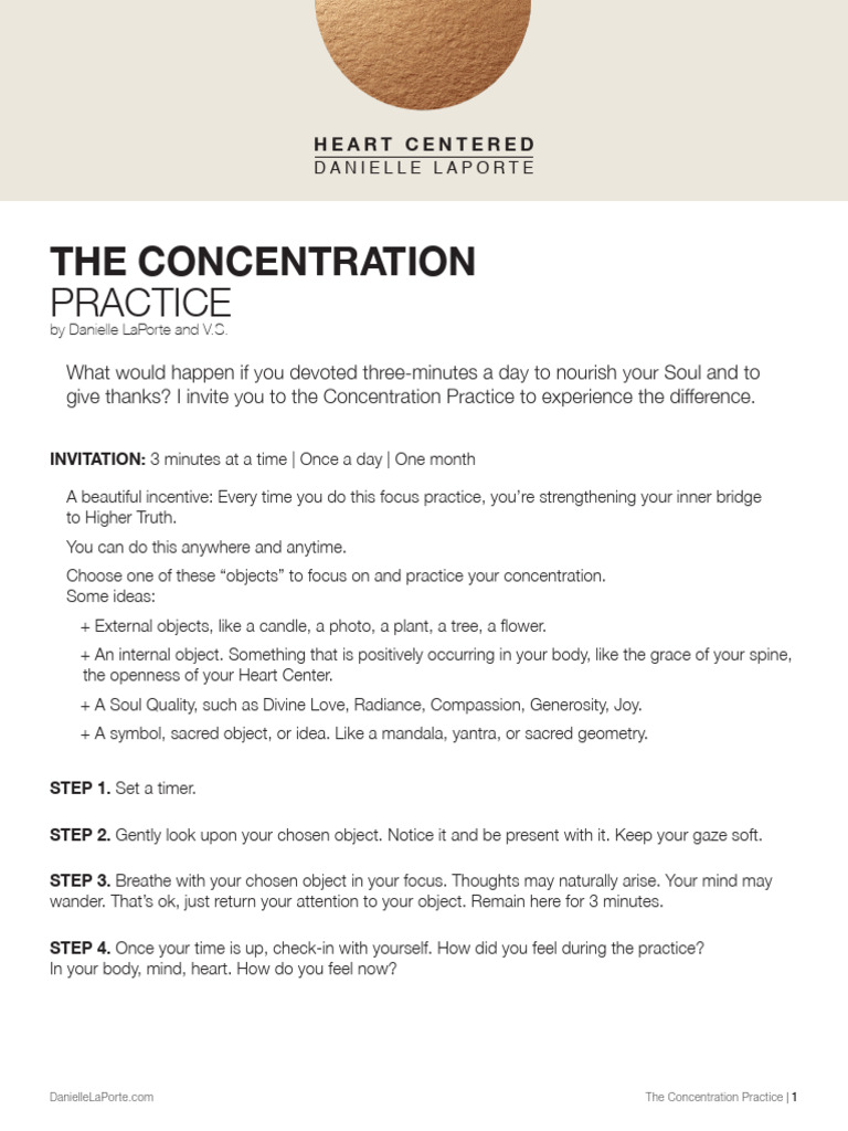The Concentration Practice | PDF