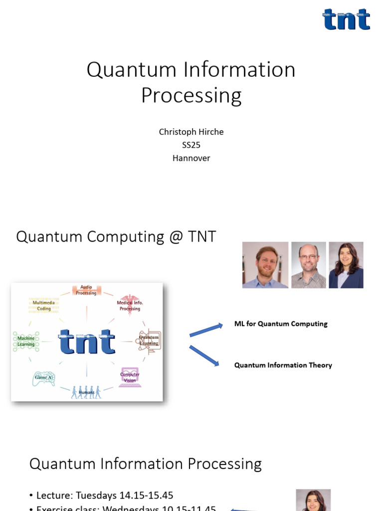 Quantum Information Processing Course Overview | PDF | Quantum ...