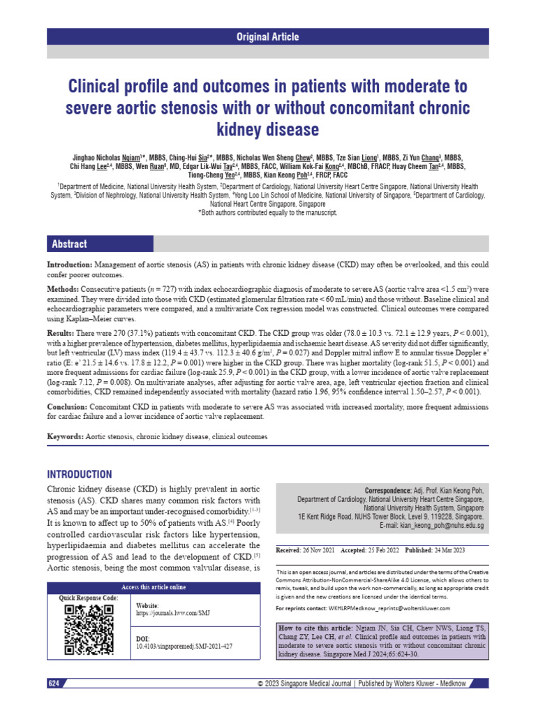Clinical Profile and Outcomes in Patients With.4 | PDF | Nephrology ...