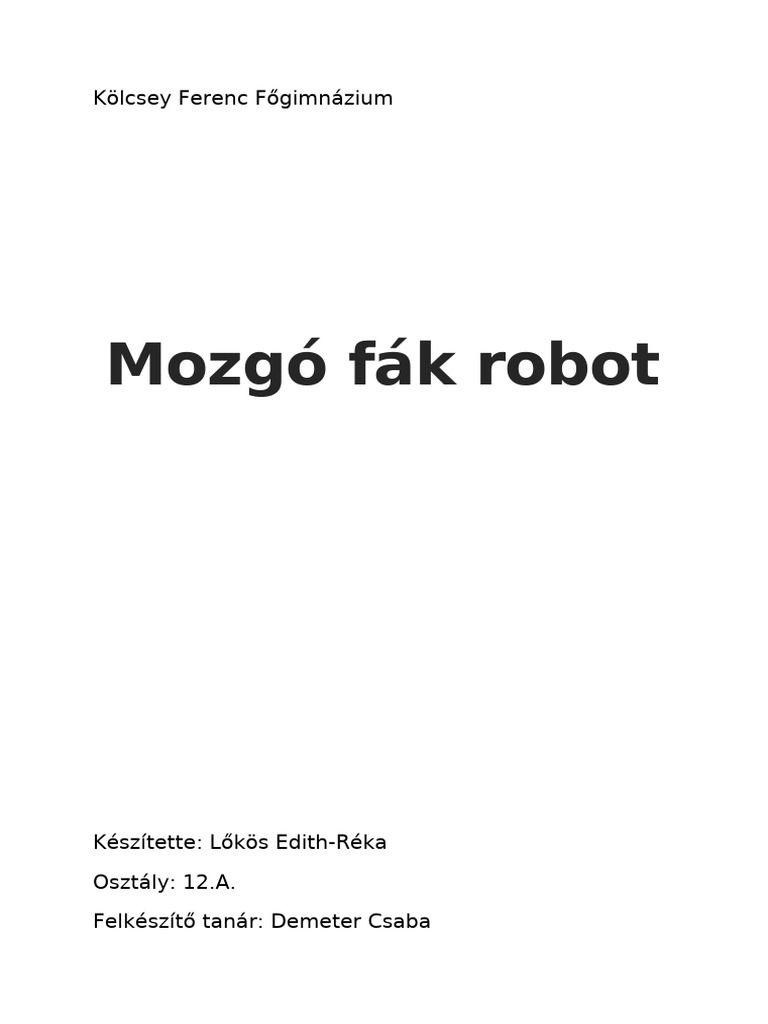 Mozgo Fak Robot | PDF