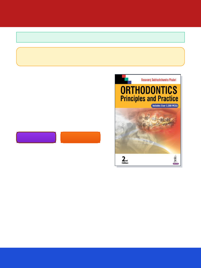 Orthodontics Principles and Practice 2nd Edition Basavaraj ...