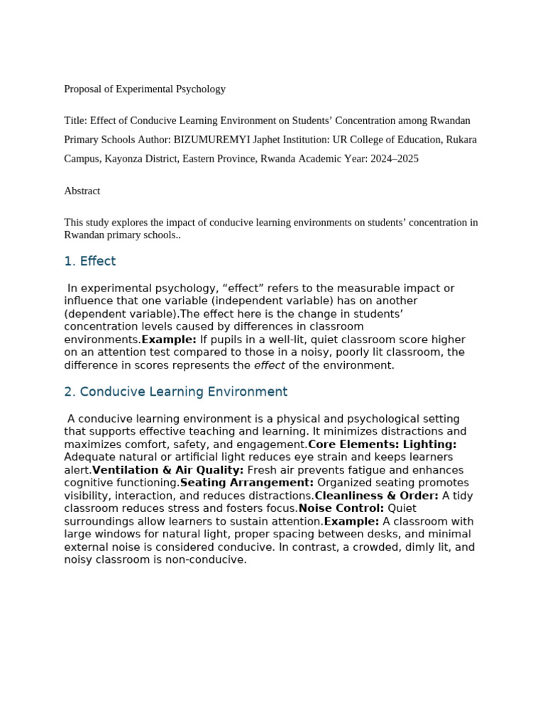 Impact of Classroom Environment on Focus | PDF | Classroom | Learning