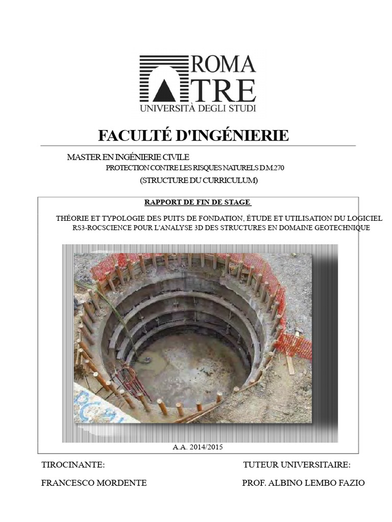 Puits de Fondation : Applications et Analyse | PDF | Fondation ...