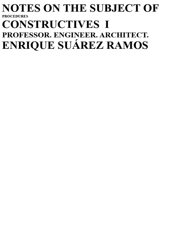 Notes on construction procedures | PDF | Concrete | Engineering
