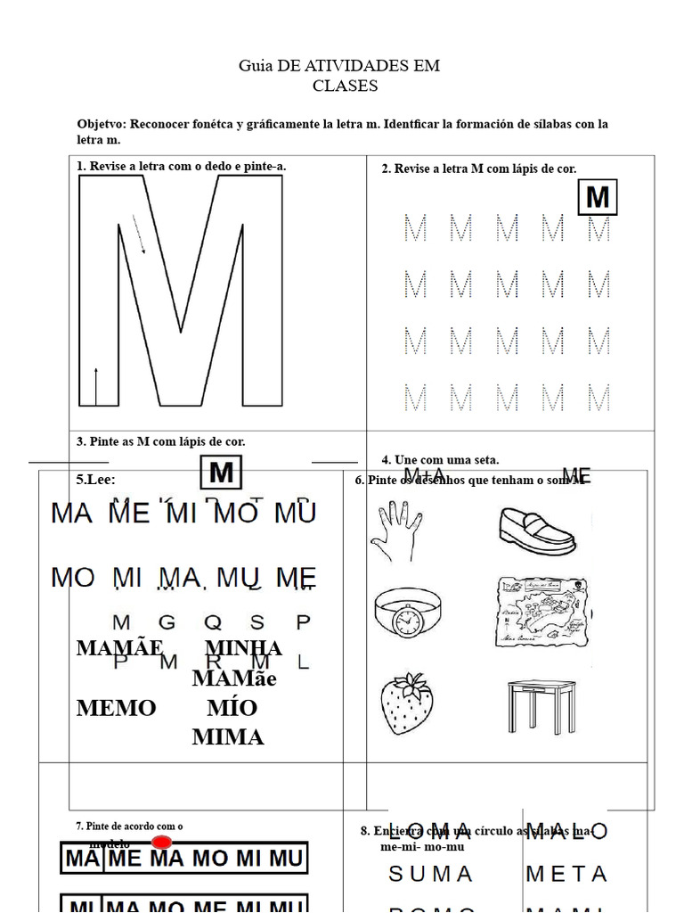 Atividades para Aprender a Letra M | PDF