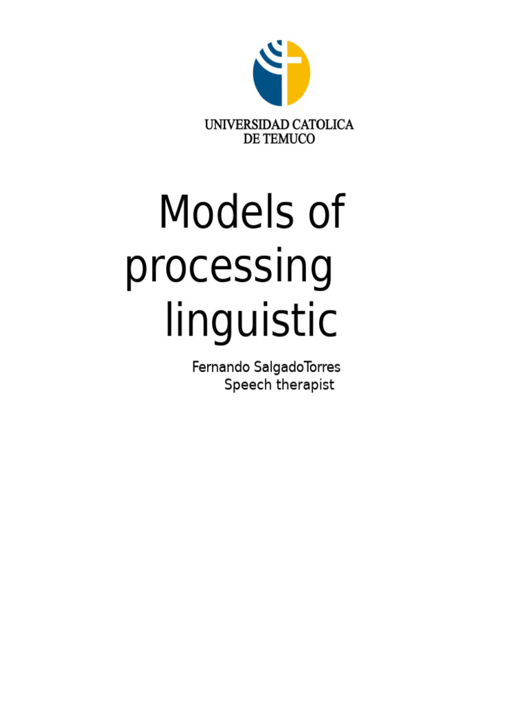 Neuropsychological Language Processing Models | PDF | Speech | Word