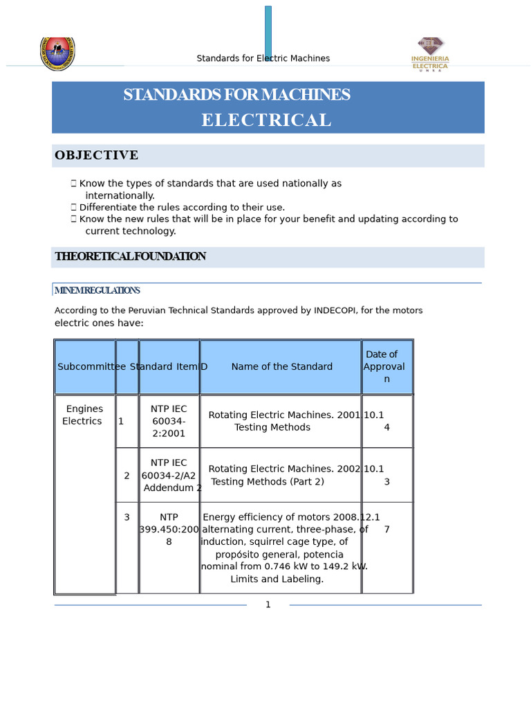 Electric Machine Standards Overview | PDF | Insulator (Electricity ...