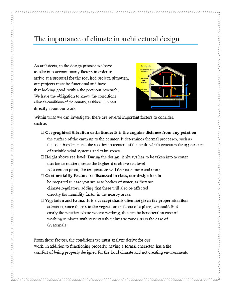 The Importance of Climate in Architectural Design | PDF | Climate | Earth