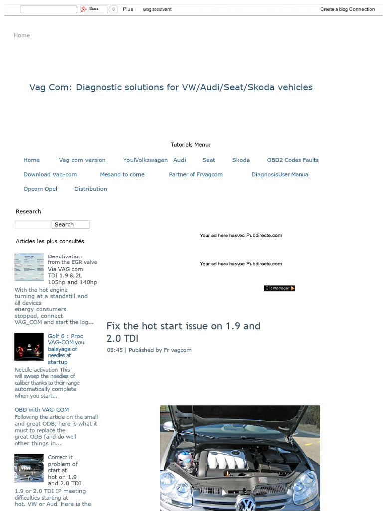 Hot Start Fix for VW/Audi TDI Engines | PDF | Volkswagen Group ...