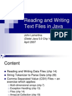 Reading and Writing Text Files