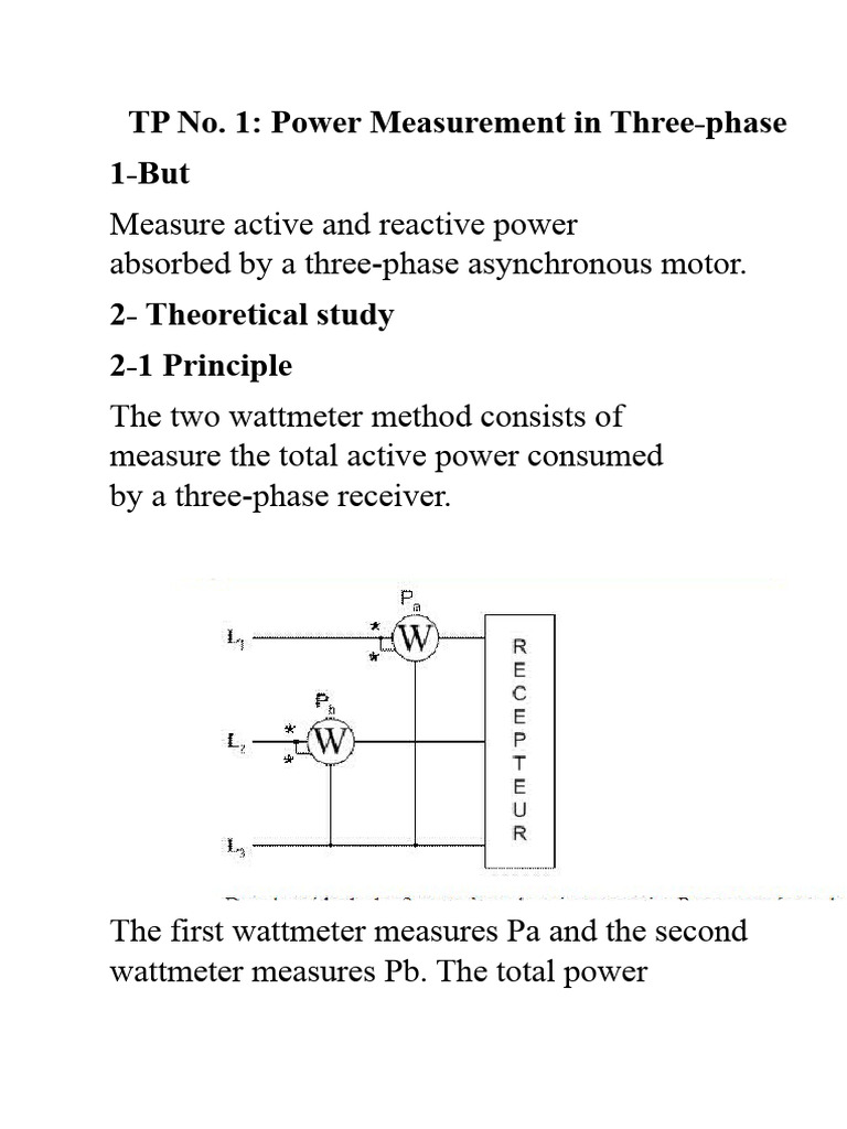 Power Measurement in Three-Phase Motors | PDF | Mains Electricity | Voltage