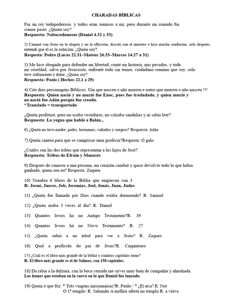 Charadas Bíblicas Pdf