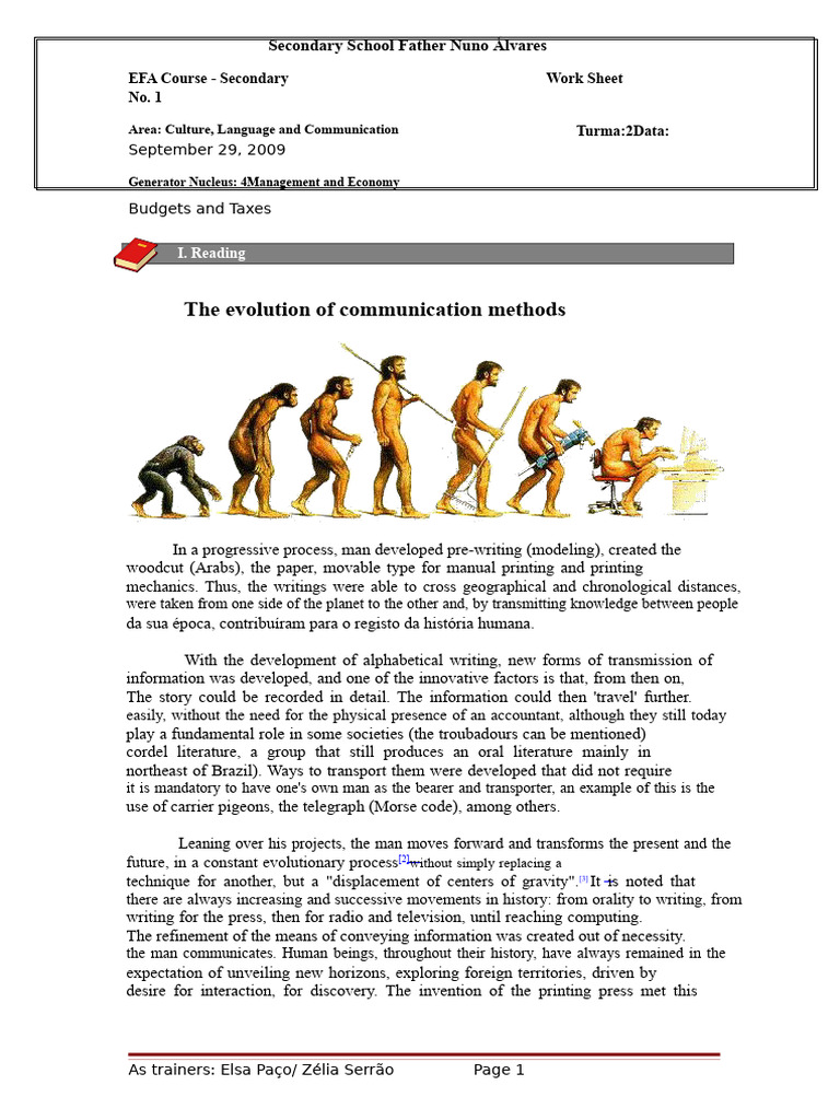 Evolution of Communication Methods | PDF | Communication | Information