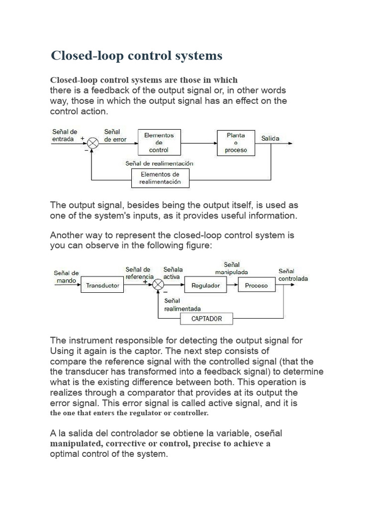 Understanding Closed-Loop Control Systems | PDF