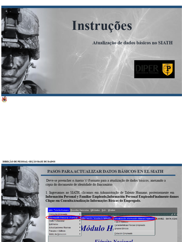Atualização de Dados no SIATH: Passo a Passo | PDF | Informática