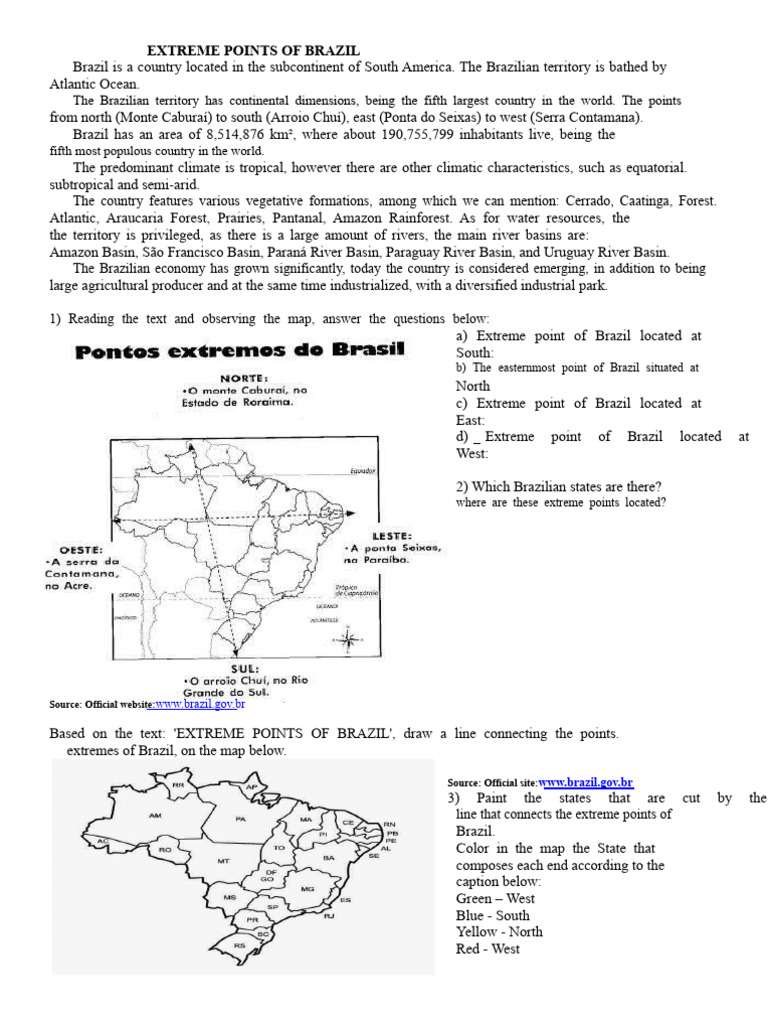 Extreme Points of Brazil | PDF | Brazil | Amazon Rainforest
