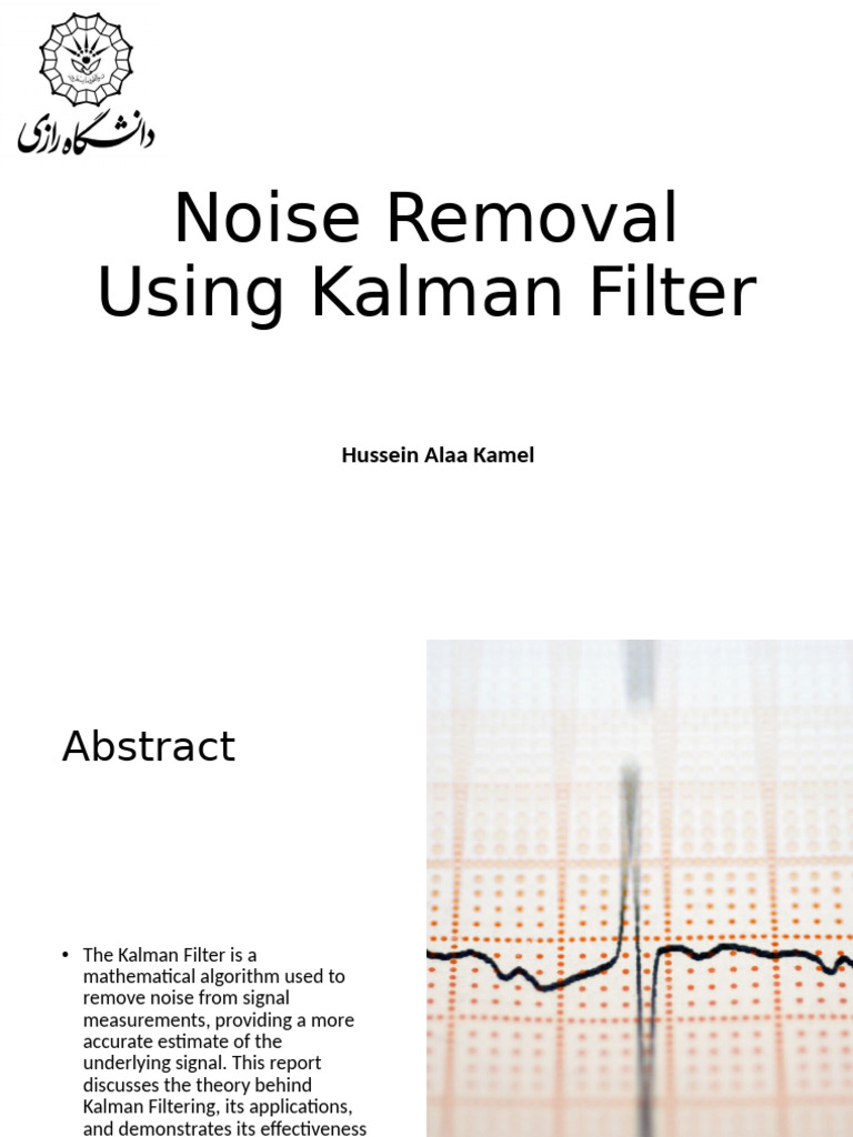 Kalman Filter for Noise Removal | PDF | Kalman Filter ...