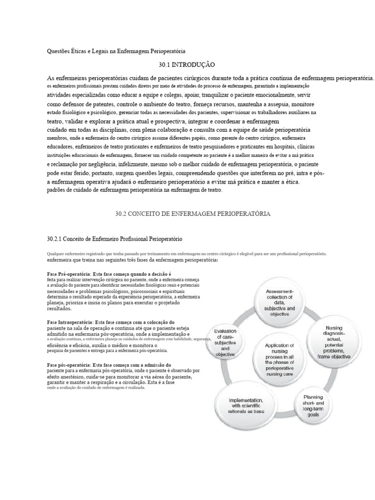 Questões Éticas e Legais Na Enfermagem Perioperatória | PDF | Enfermagem