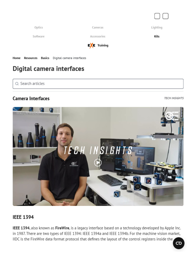Digital Camera Interfaces - Opto Engineering | PDF | Usb | Computer ...