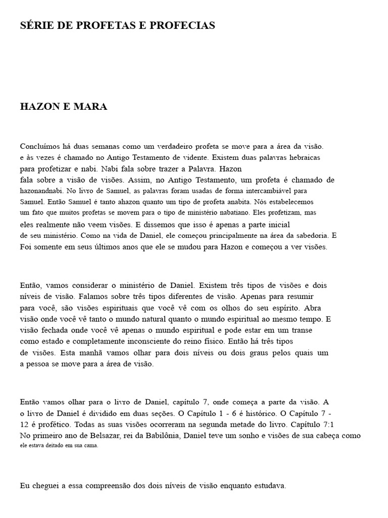Profetas e Visões no Livro de Daniel | PDF | Daniel (personagem Bíblica ...