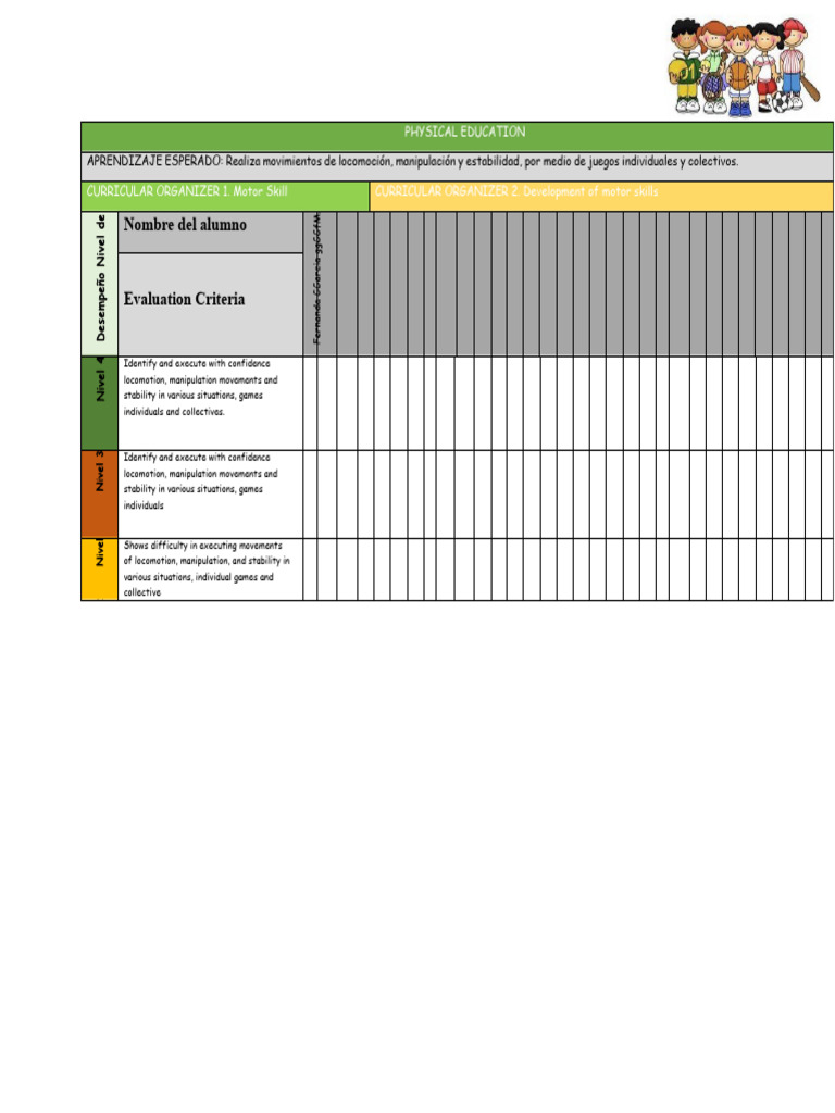 Motor Skills Development in Physical Education | PDF | Attitude ...