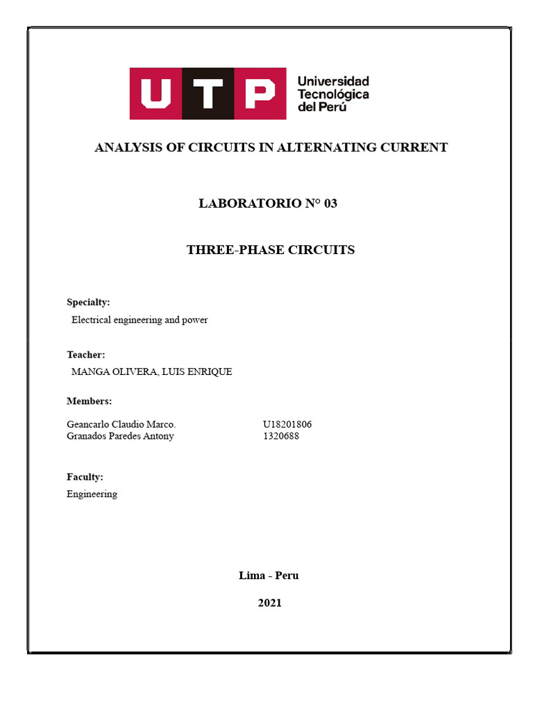 Laboratory No. 3 Alternates | PDF | Alternating Current | Ac Power