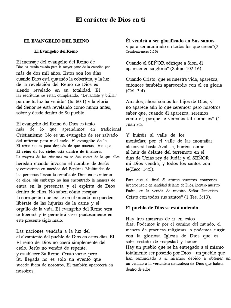 El Carácter de Dios en Ti Por Gary Sigler | PDF | Cristo (título) | Jesús