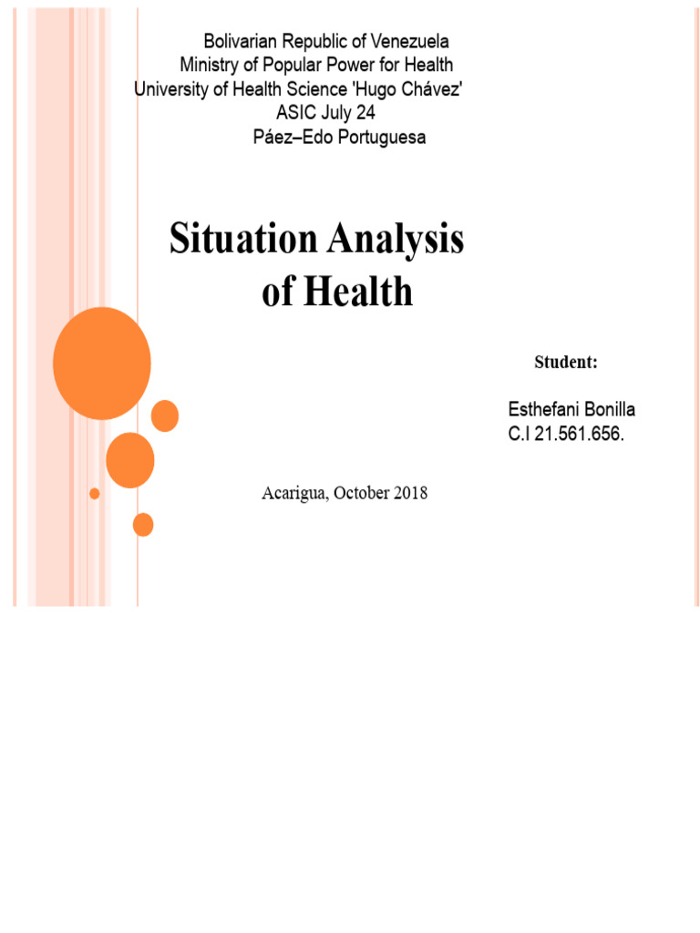 Health Situation Analysis Slides | PDF