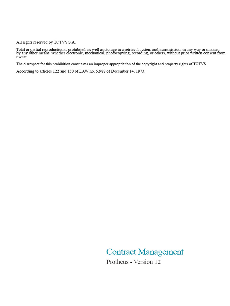 Protheus Contract Management Overview | PDF | Index (Economics) | Price ...
