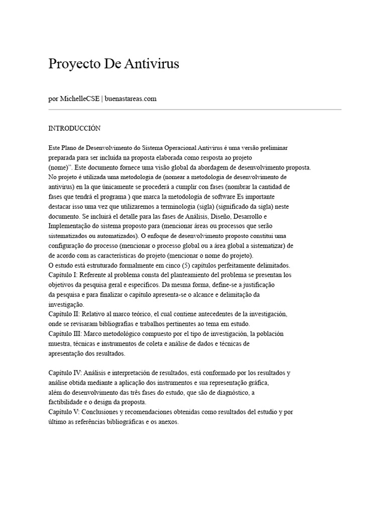Desenvolvimento de Antivirus: Metodologia e Estrutura | PDF | Vírus de ...