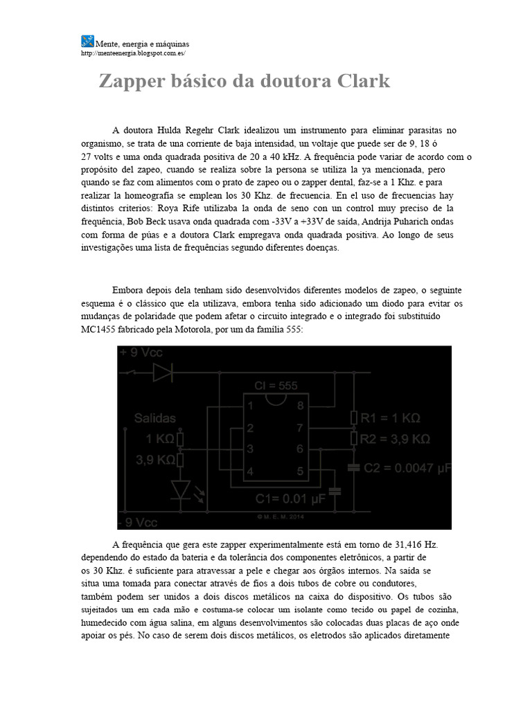 Zapper da Dra. Clark: Frequências e Uso | PDF | Frequência | Eletrônicos