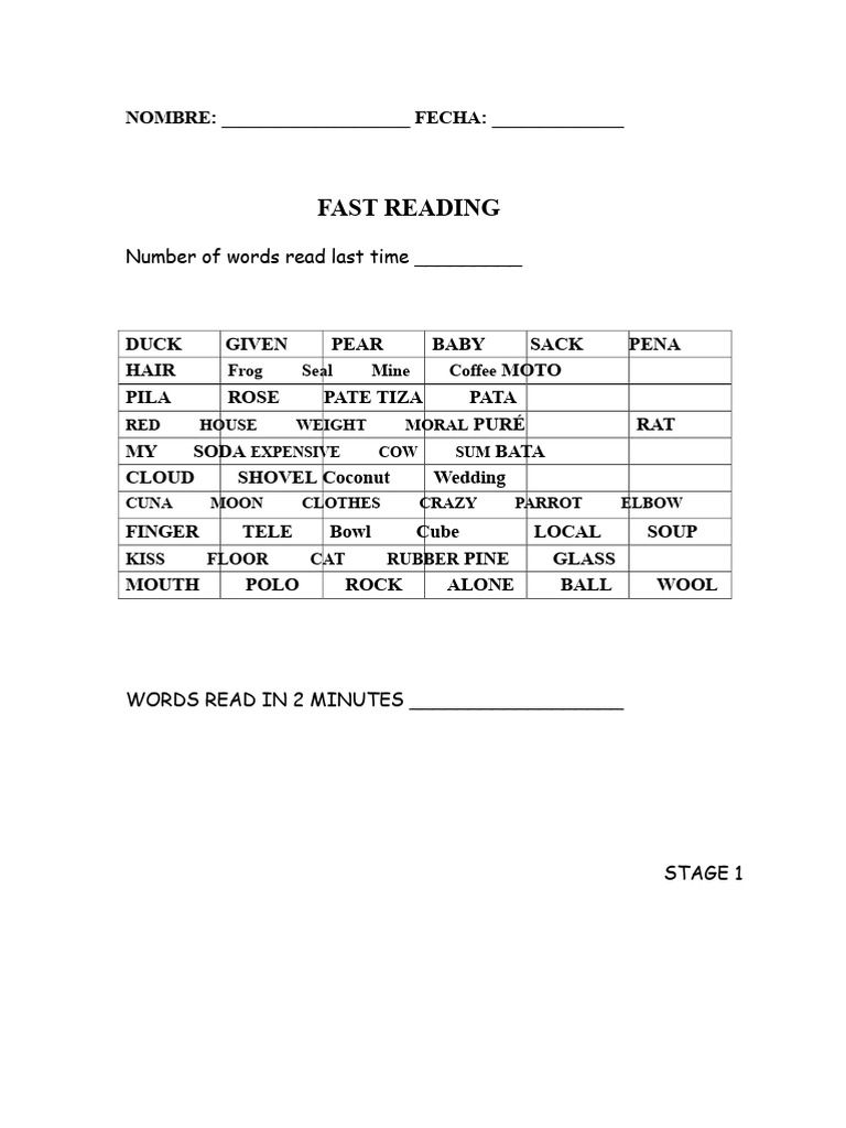 Fast and Speed Reading Assessment | PDF | Foods | Cuisine