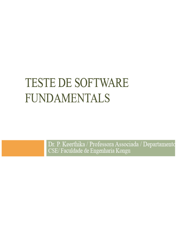 Fundamentos do Teste de Software | PDF | Testes de software | Despesa