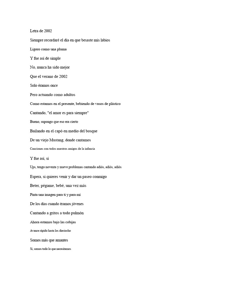 Recuerdos de amor y nostalgia 2002 | PDF | Amor